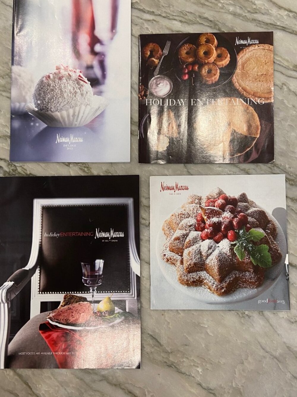 Neiman Marcus: Vtg. Entertaining Food + fashion catalogs. 2011, 2013, 2015